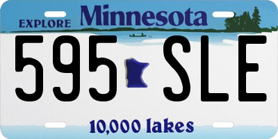 MN license plate 595SLE