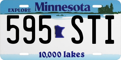 MN license plate 595STI
