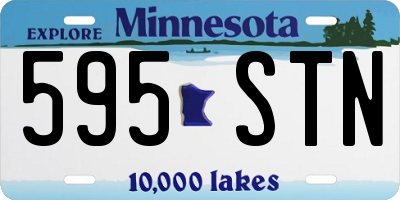 MN license plate 595STN