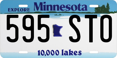 MN license plate 595STO