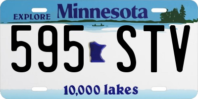 MN license plate 595STV