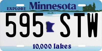 MN license plate 595STW