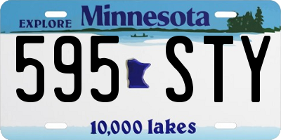MN license plate 595STY