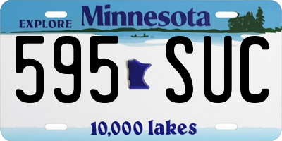 MN license plate 595SUC