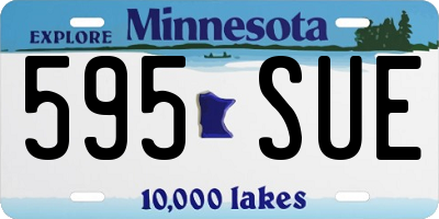 MN license plate 595SUE