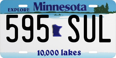MN license plate 595SUL