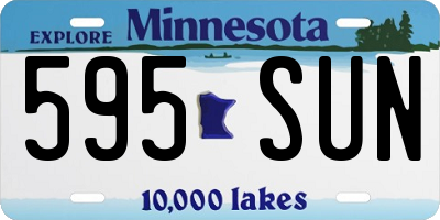 MN license plate 595SUN