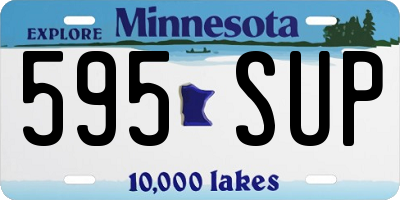 MN license plate 595SUP