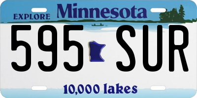 MN license plate 595SUR