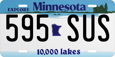 MN license plate 595SUS