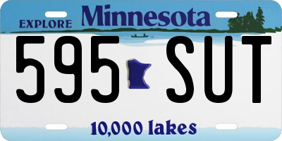 MN license plate 595SUT