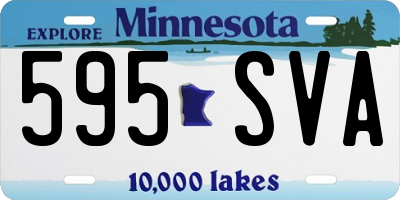 MN license plate 595SVA