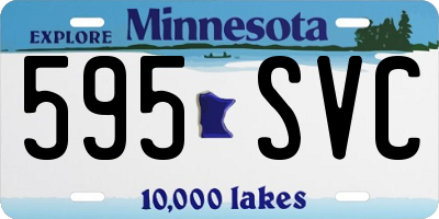 MN license plate 595SVC