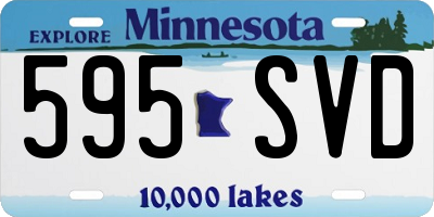 MN license plate 595SVD