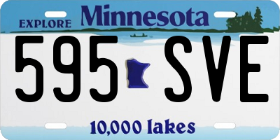 MN license plate 595SVE