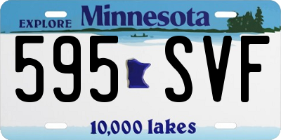 MN license plate 595SVF