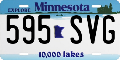 MN license plate 595SVG