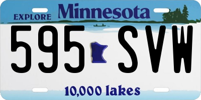 MN license plate 595SVW