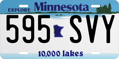 MN license plate 595SVY