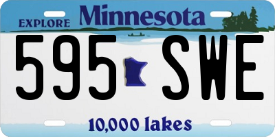 MN license plate 595SWE
