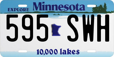 MN license plate 595SWH