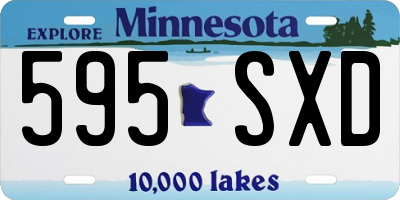 MN license plate 595SXD