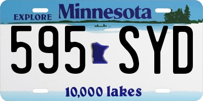 MN license plate 595SYD