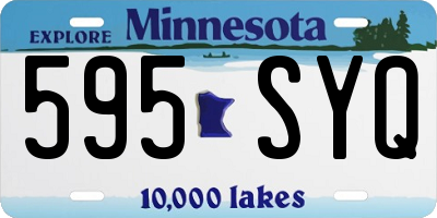 MN license plate 595SYQ