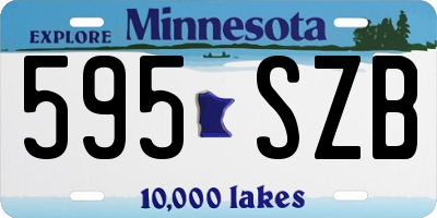 MN license plate 595SZB