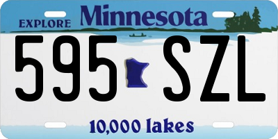 MN license plate 595SZL