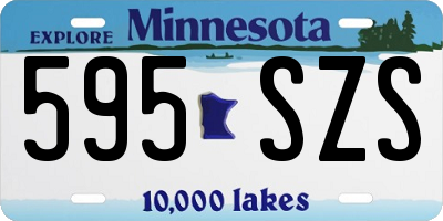 MN license plate 595SZS