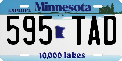 MN license plate 595TAD