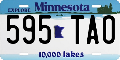 MN license plate 595TAO