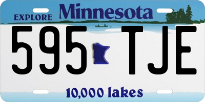 MN license plate 595TJE