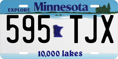 MN license plate 595TJX