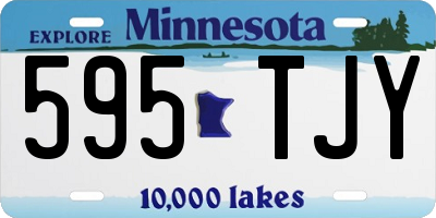 MN license plate 595TJY