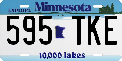MN license plate 595TKE