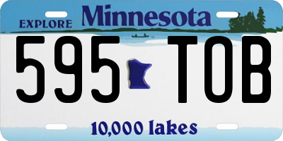 MN license plate 595TOB