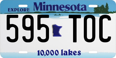 MN license plate 595TOC