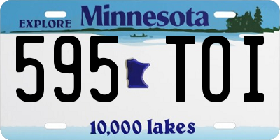 MN license plate 595TOI