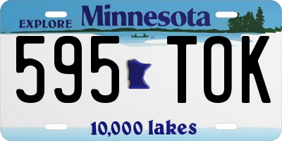 MN license plate 595TOK