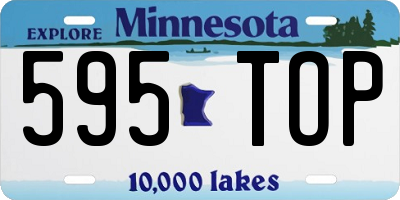 MN license plate 595TOP
