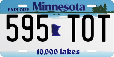 MN license plate 595TOT