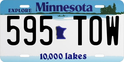 MN license plate 595TOW