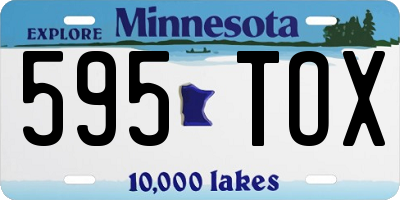 MN license plate 595TOX