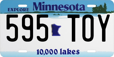MN license plate 595TOY