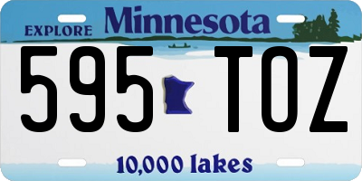 MN license plate 595TOZ