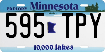 MN license plate 595TPY