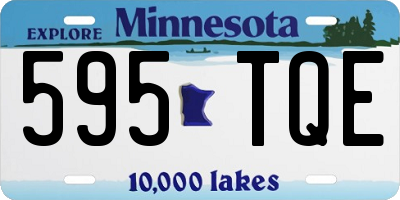 MN license plate 595TQE