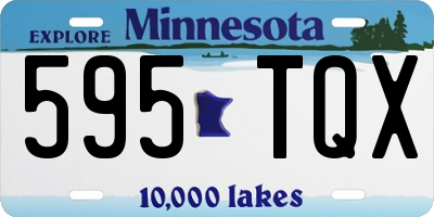 MN license plate 595TQX